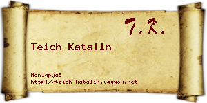 Teich Katalin névjegykártya